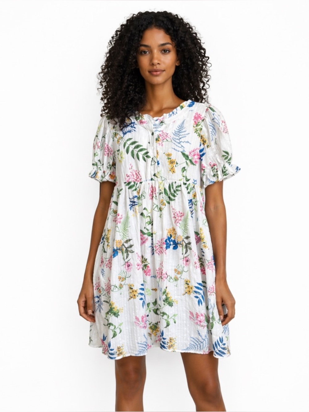 Hayden Las Angeles Floral Print Babydoll Garden Party Dress NWOT